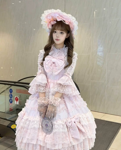 Mengfuzi - Dream Paradise - Chiffon Sweet Lolita Blouse With Half Princess Sleeves