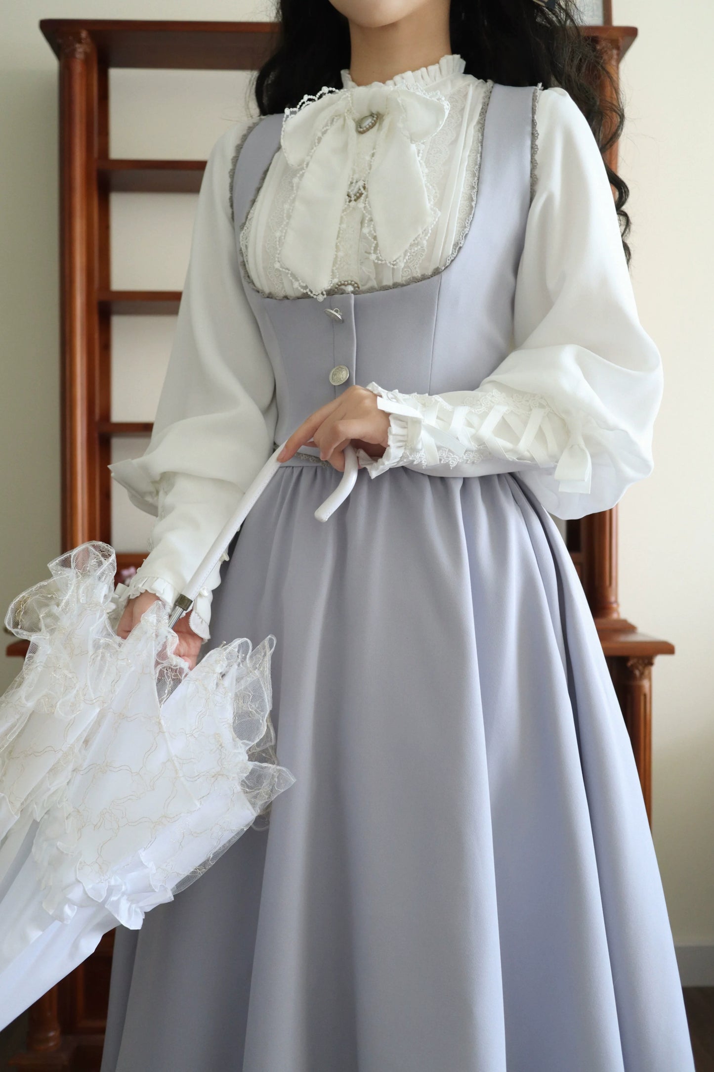 Sweet Wood - Daily Lolita Skirt Set Long sleeve Coat Dress Set