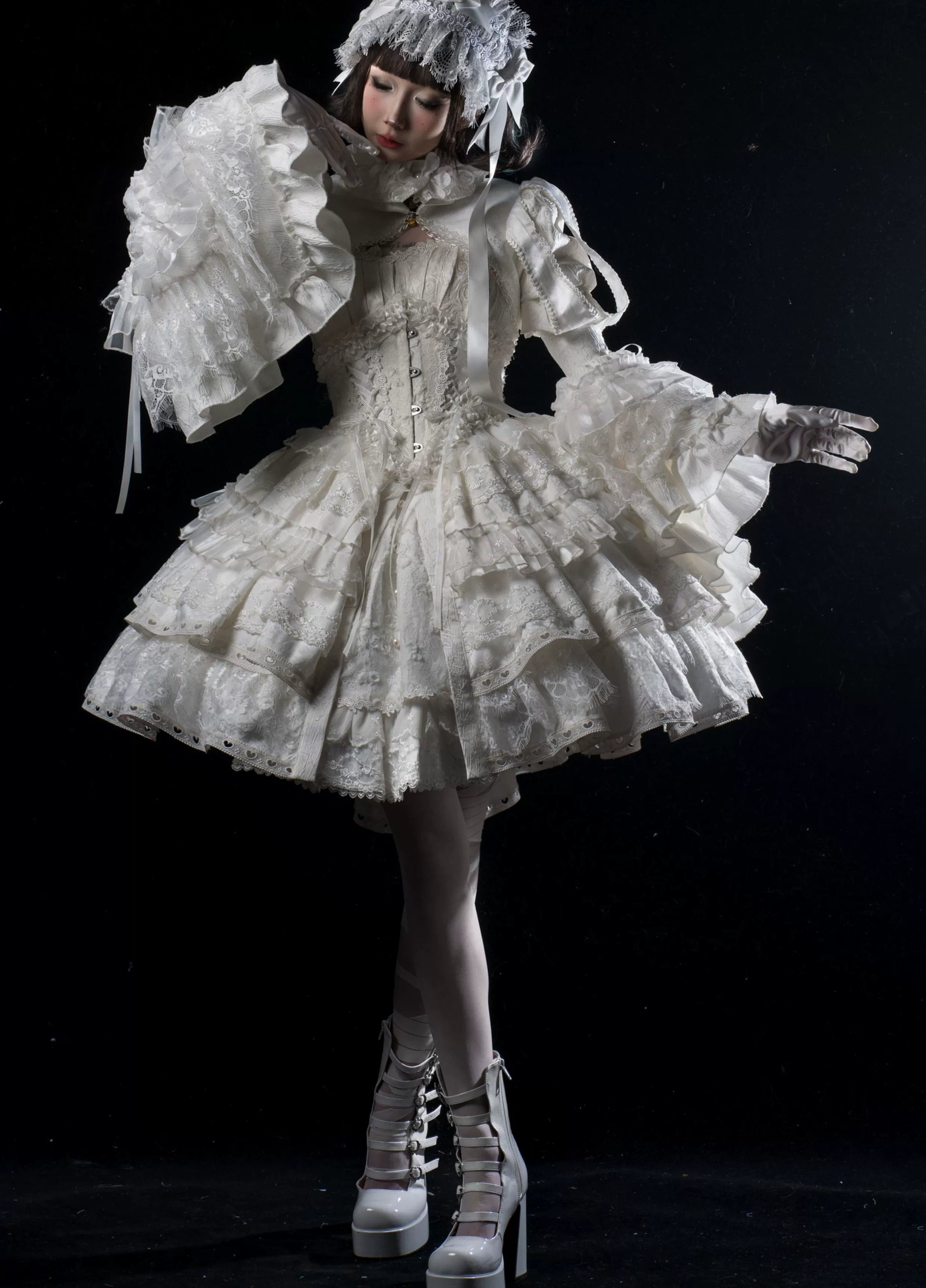 Smoothy - Caliburn - Gothic Lolita JSK Dress with Bolero with Detachable Sleeves