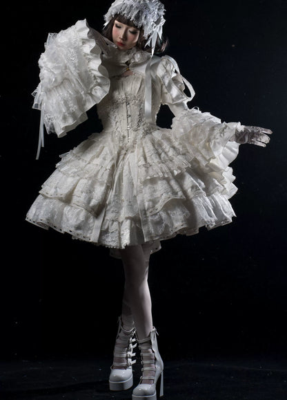 Smoothy - Caliburn - Gothic Lolita JSK Dress with Bolero with Detachable Sleeves