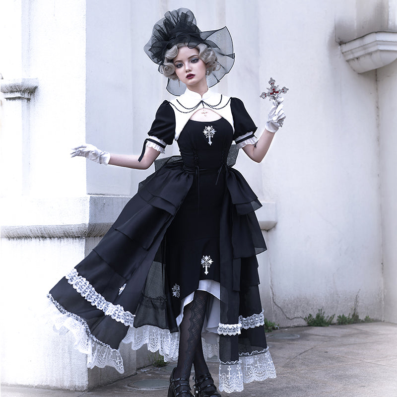 With PUJI - Prayer of the Dead - Gothic Nun Lolita OP Dress