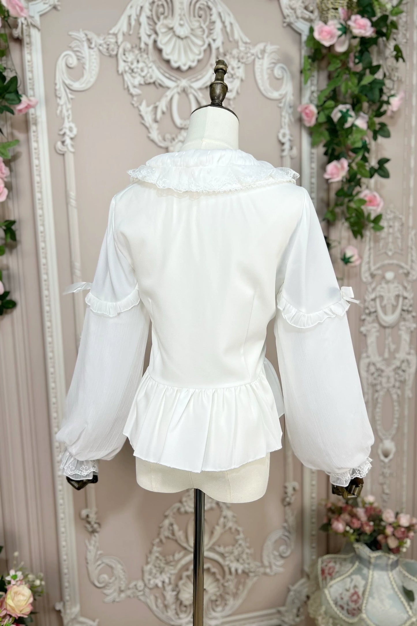 DMFS Lolita - Sweet Lolita Blouse Double-layered Puff Sleeves Lolita Shirt