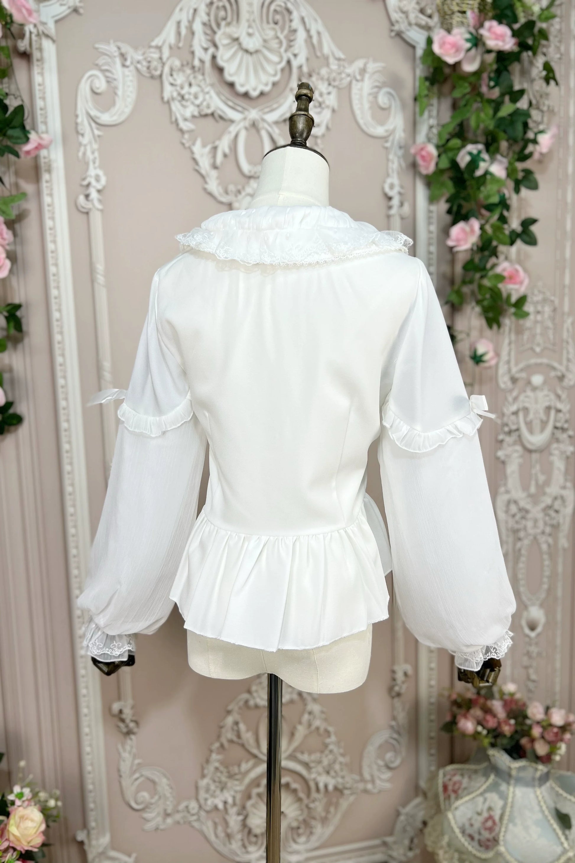 DMFS Lolita - Sweet Lolita Blouse Double-layered Puff Sleeves Lolita Shirt