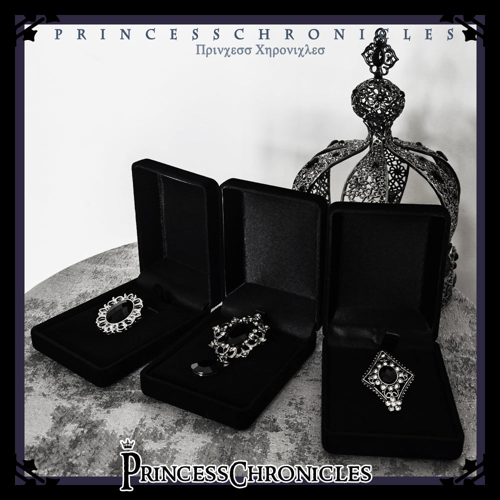 Princess Chronicles - Black and Blue - Gothic Lolita Brooch