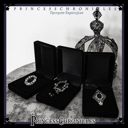 Princess Chronicles - Black and Blue - Gothic Lolita Brooch