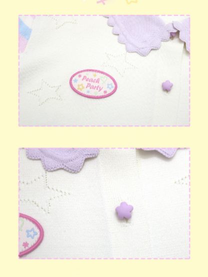 Star Mellow Knit Striped Cardigan【s0000002375】