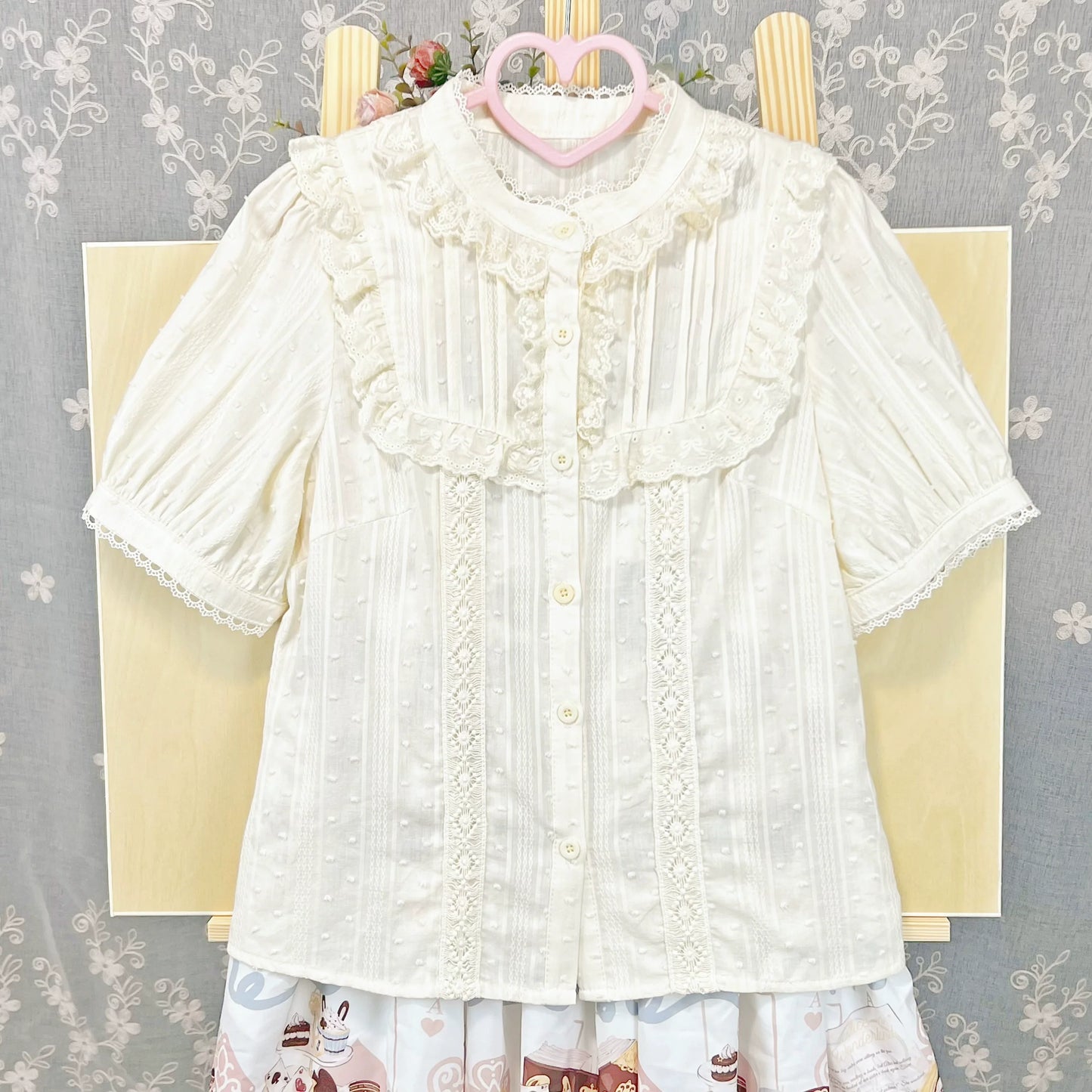 DMFS Lolita - Sweet Lolita Blouse Cotton Summer Short Sleeve Shirt
