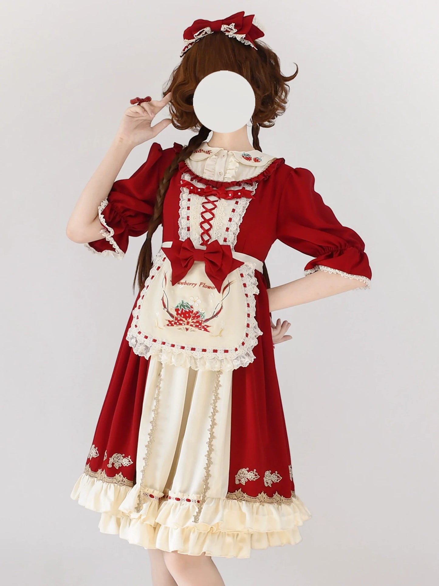 Strawberry Witch - Tochigi Girl - Sweet Lolita Strawberry Embroidered Dress