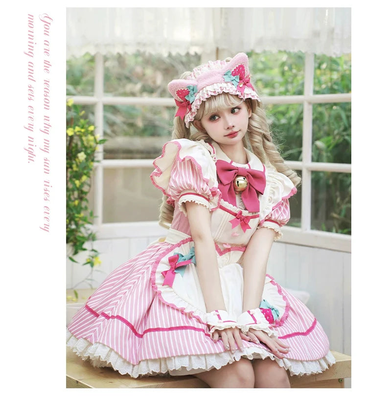Sakurahime - Berry Bubble - Cute Lolita OP Dress Two Kawaii Styles