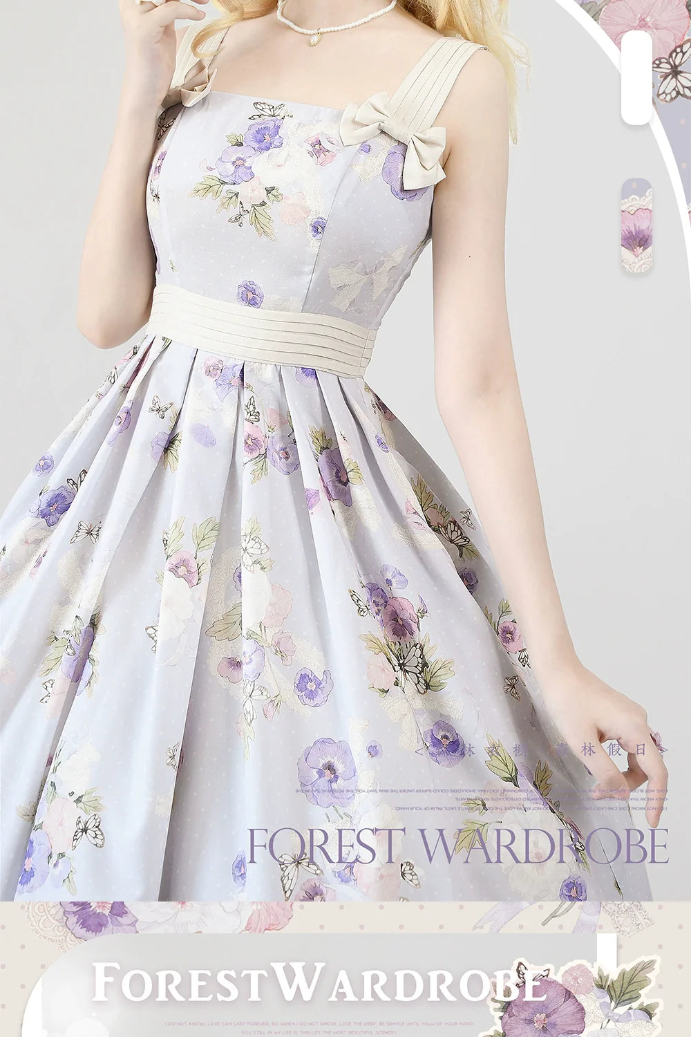 Forest Wardrobe - Forest Holiday - Elegant Lolita Foral Print JSK Dress Multicolors