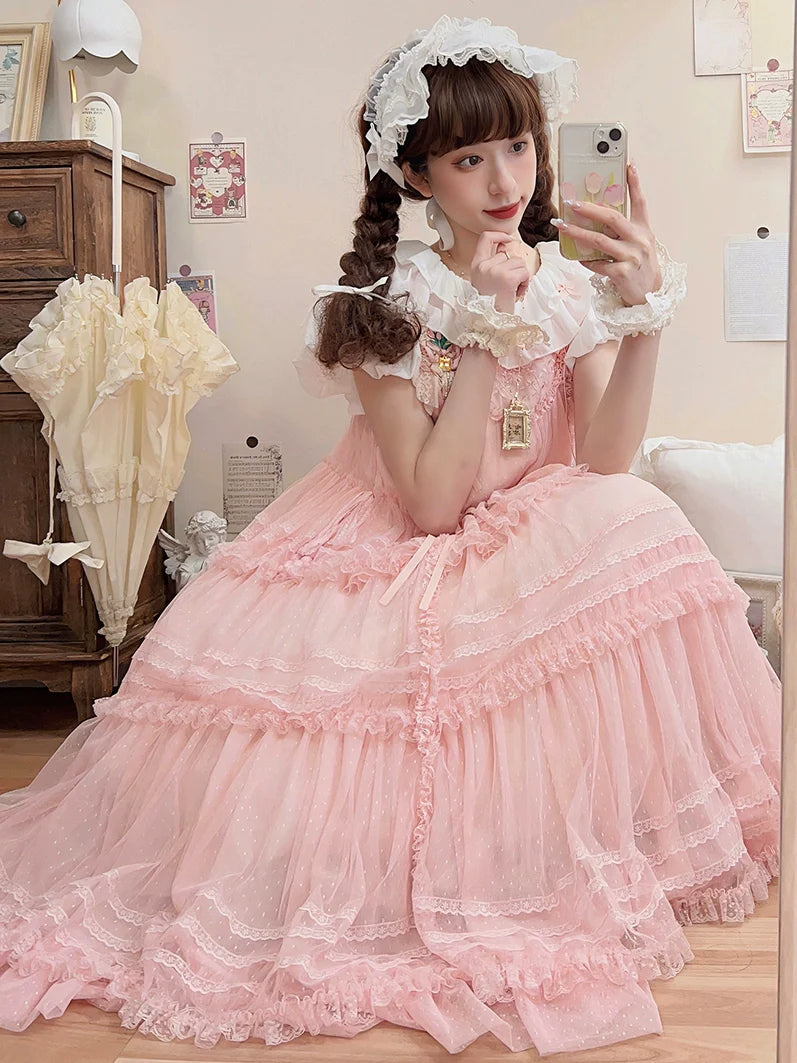 Polyhymnia - Secret Forest - Classic Lolita JSK Dress Multi-layered Dress Summer Gauze Dress