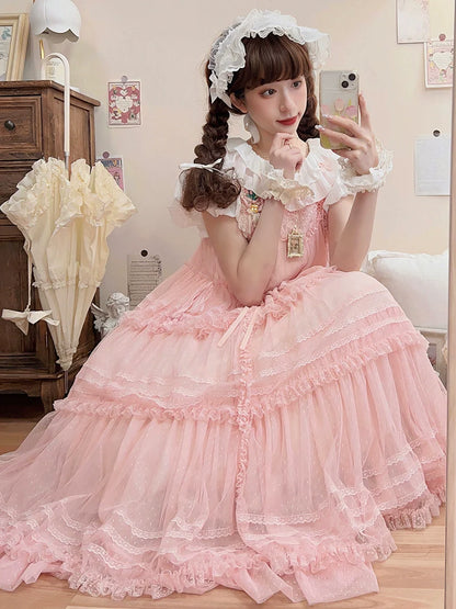 Polyhymnia - Secret Forest - Classic Lolita JSK Dress Multi-layered Dress Summer Gauze Dress