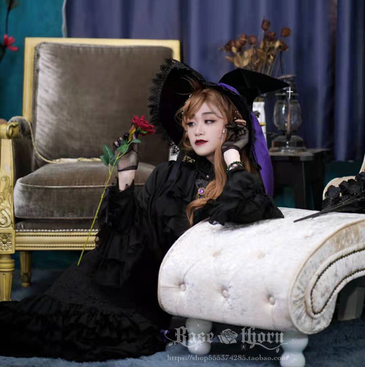 Rose Thorn - Holy Cross - 12 Colors Lolita Halloween Witch Hat