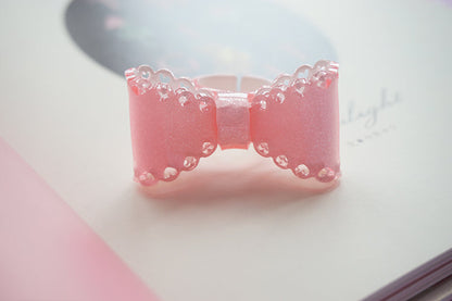 Cat Tea Party - Sweet Lolita Bow Ring and Necklace