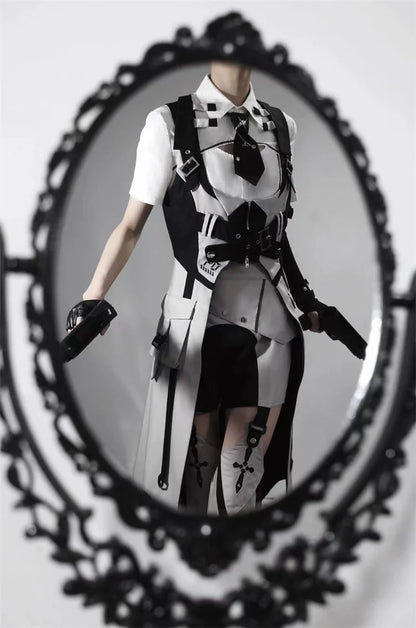 Letters from Unknown Star - Sky Core Record - Ouji Lolita Shorts Suits Short Sleeve Dress Set