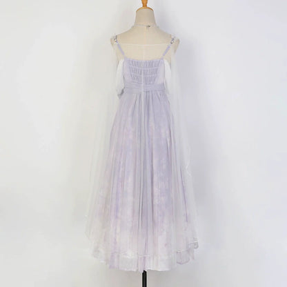 Meow Studio - Han Lolita Dress Side Slit Purple JSK Dress