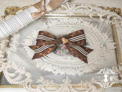 Miss Point - Chocolate Daily Lolita Bow KC Brooch