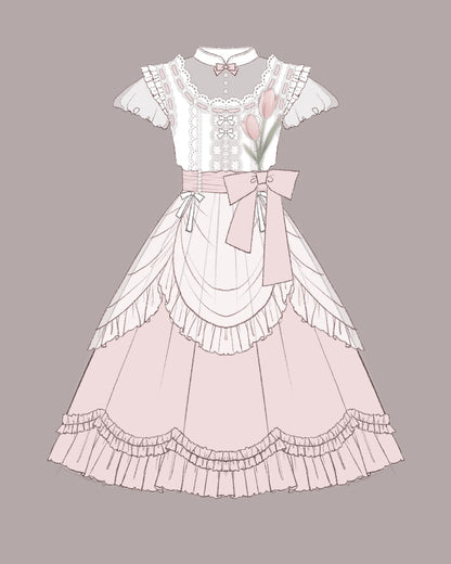 Cornfield Lolita - Elegant Lolita Dress Short Sleeve OP