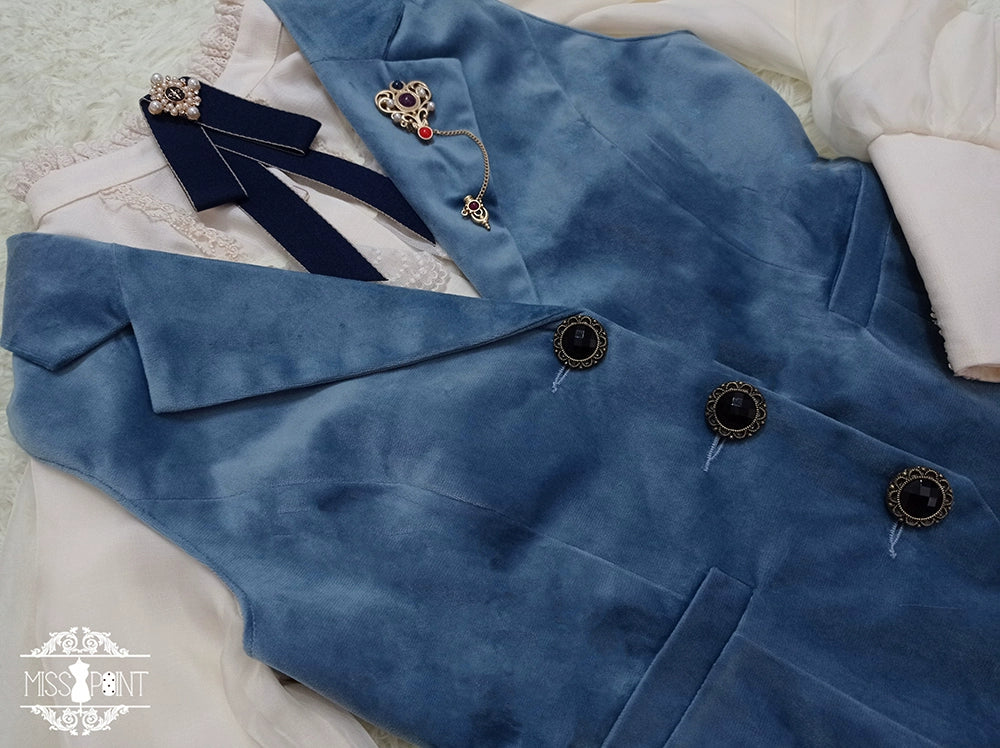 Miss Point - Rose Doll - Retro Lolita Vest Velvet Lolita Waistcoat