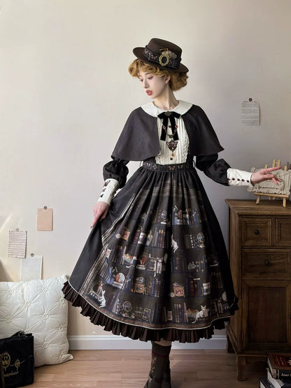 Miss Point - German Bookshelf - Classic Lolita OP Dress & Detachble Cape