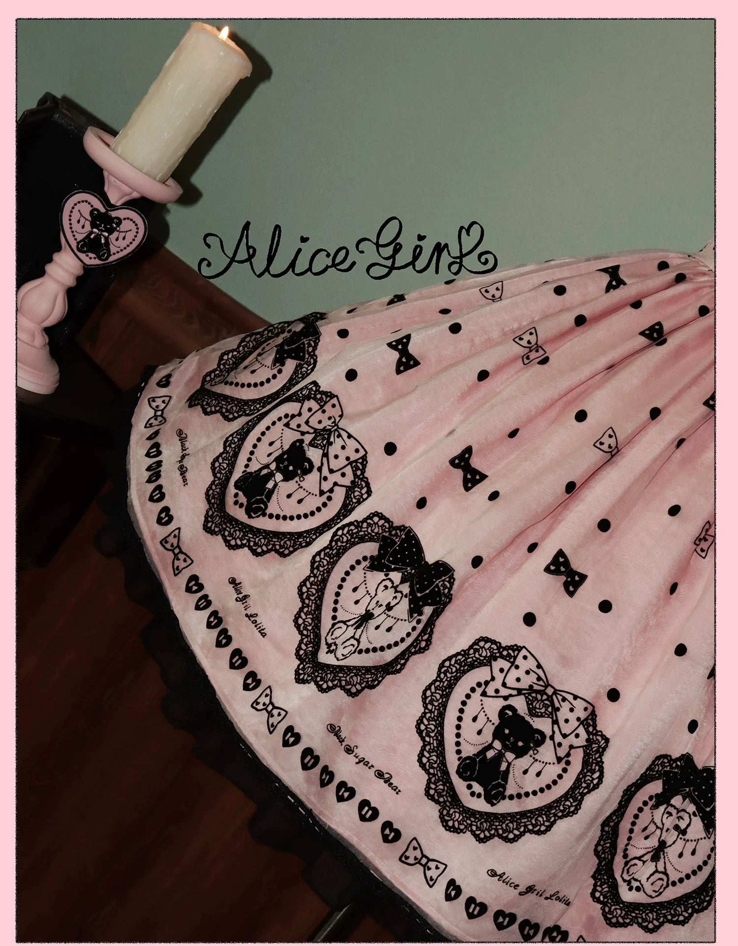 Alice Girl - Brown Sugar Bear - Printed Sweet Lolita Dress, Multiple Styles