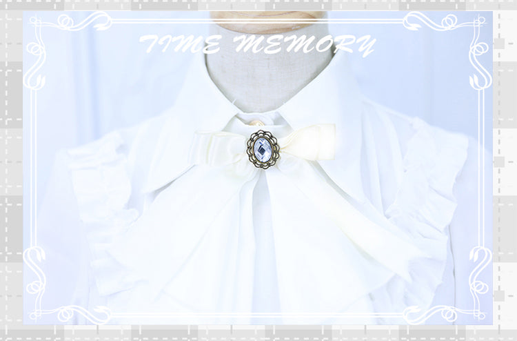 Time Memory - Elegant Lolita Slim Fit Mutton Sleeve Blouse