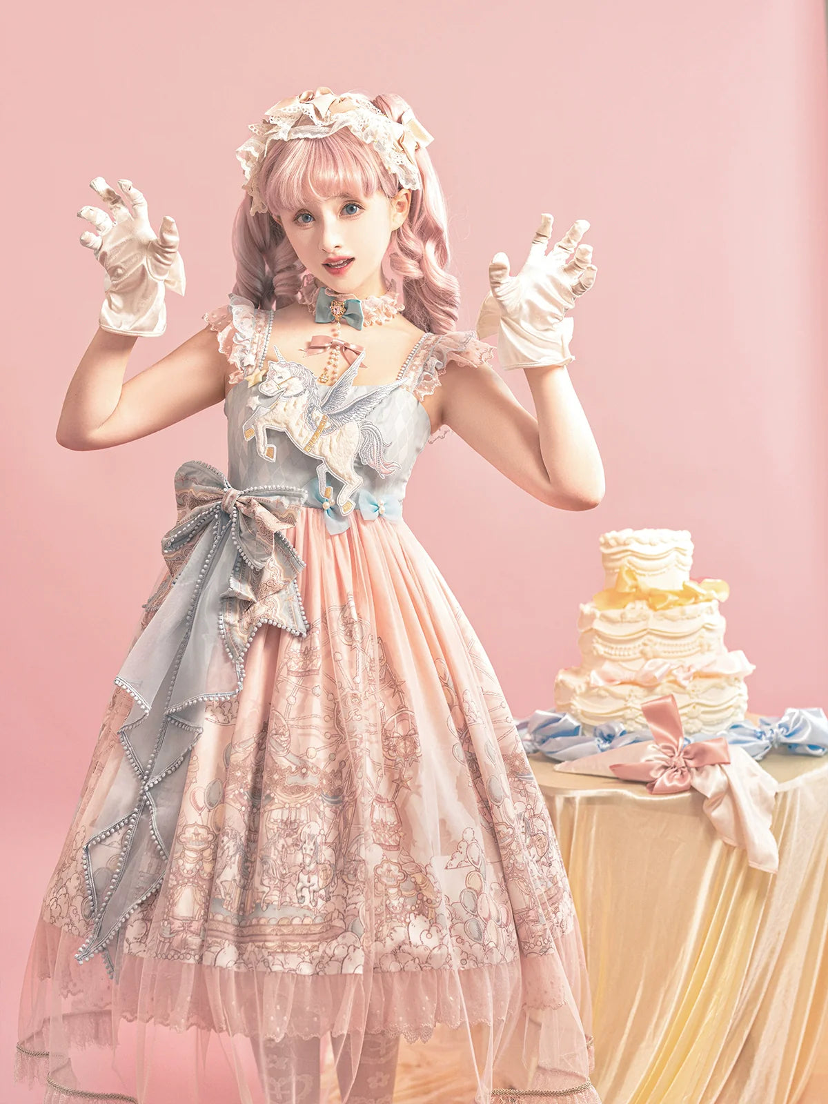 Designer Gift - CloudPlay - Sweet Lolita JSK Dress, Carousel Print