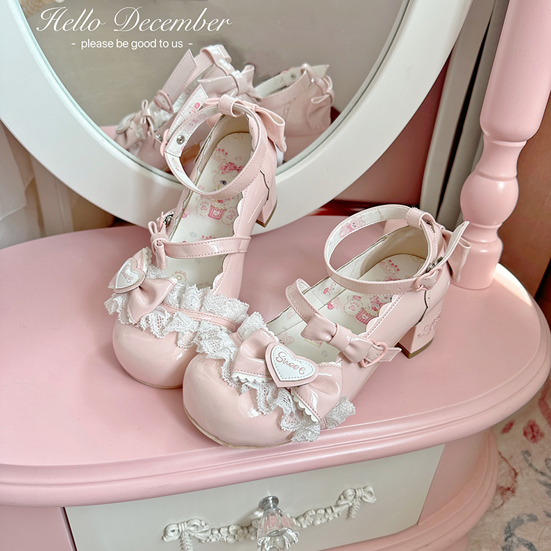Aimee - Sakura - Sweet Lolita Heels Cute Mid-heel Mary Jane Shoes