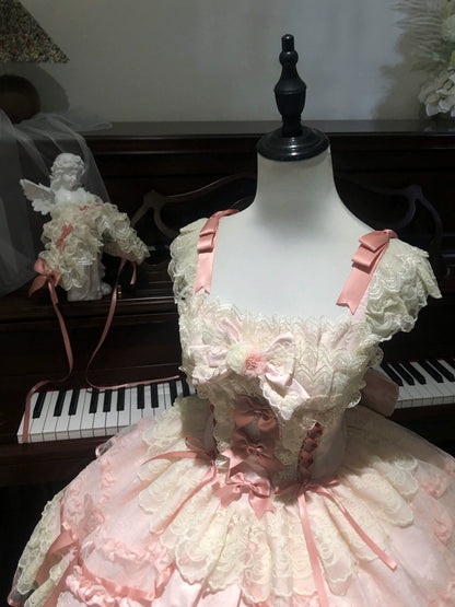 Sugar Girl - Dreamy Butterfly - Ballet-style Sweet Lolita JSK Dress With Large Bow Trailing