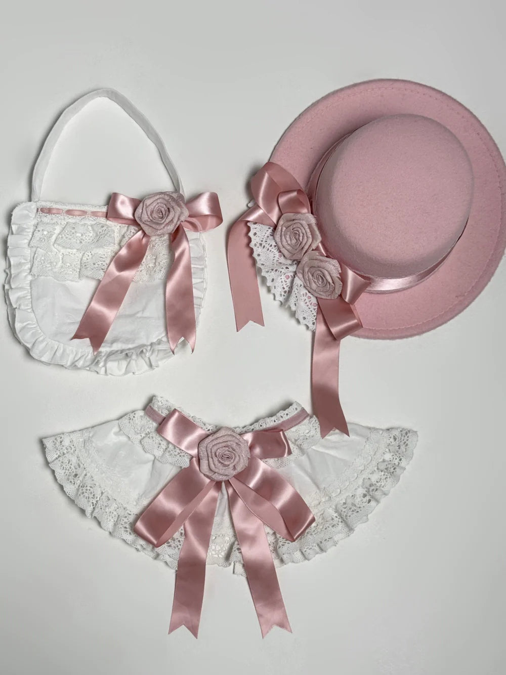 LeMiroir - Winter Solstice - Elegant Lolita Hat, Detachable Collar, Handbag