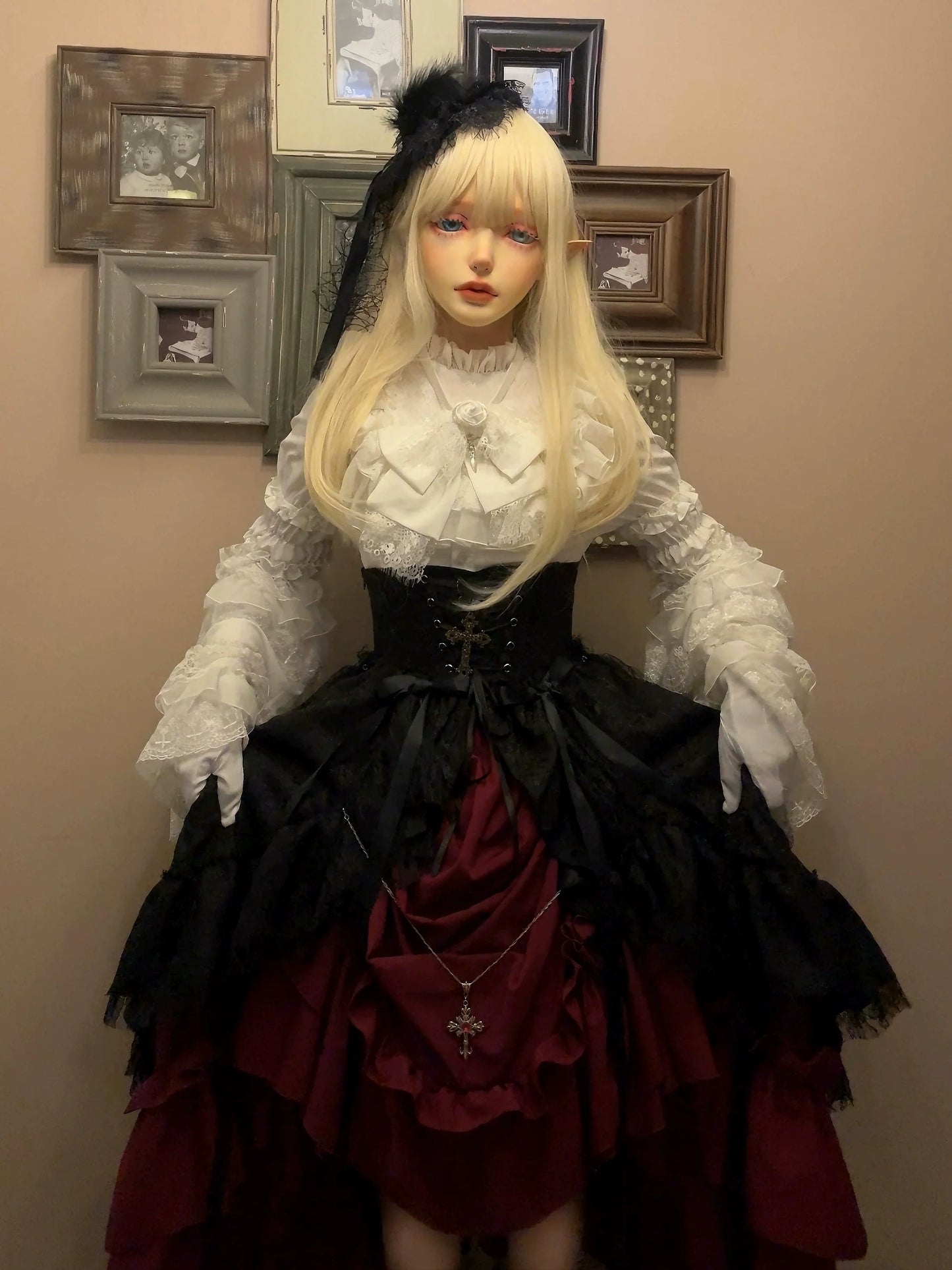 Nightingale Girl - Eternal Taboo - Gothic Lolita Dress with Princess Sleeve Shirt