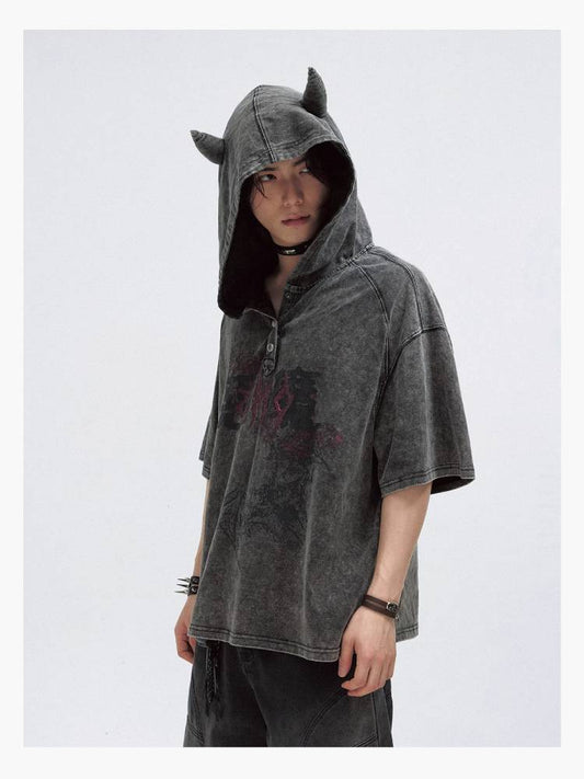 Little devil hooded T-shirt【s0000009209】