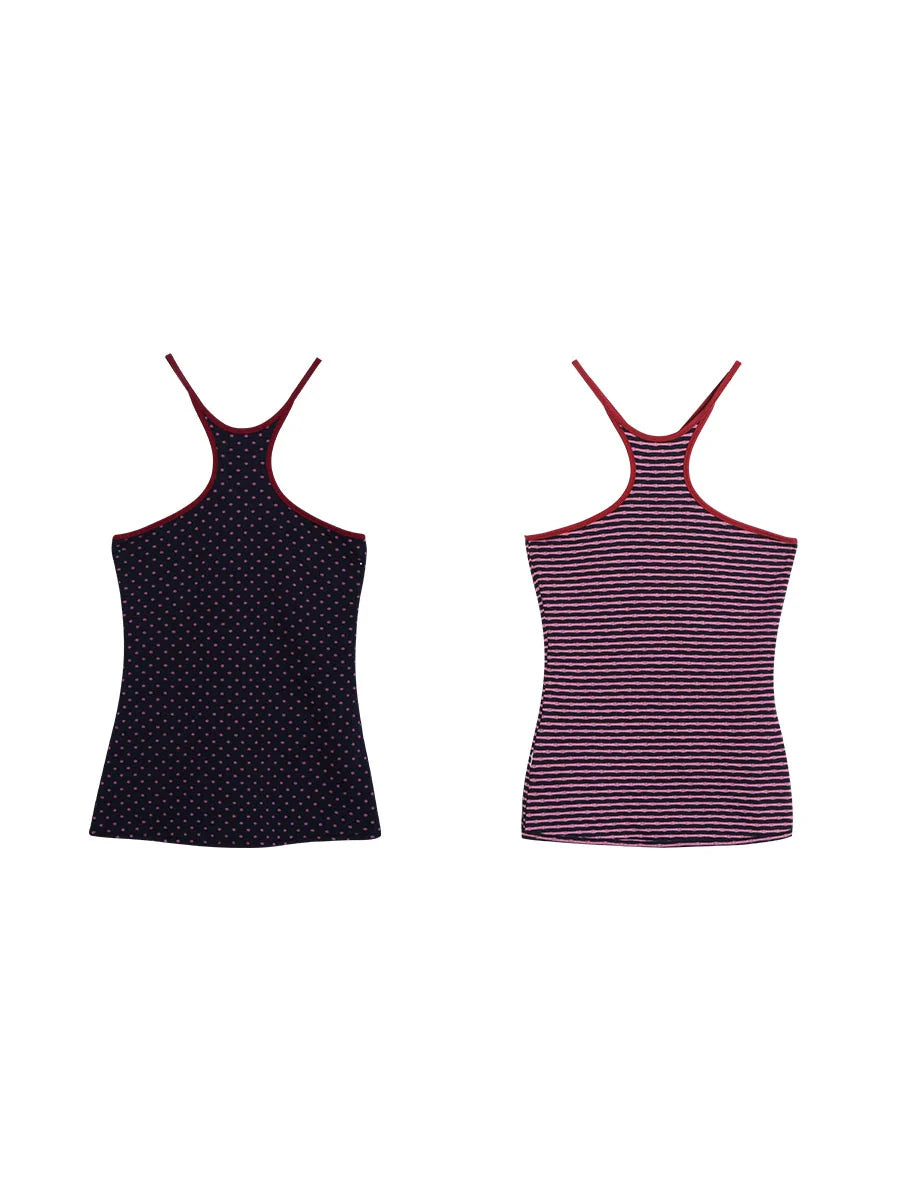 Vintage Dual-Sided Color Knit Tank Top