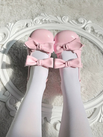 Beauty Bunny - Kawaii Lolita Shoes Low Heels Round Toe PU Shoes