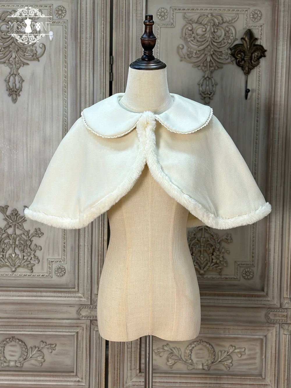 Miss Point - Classical Chocolate - Winter Classic Lolita Cape with Sweet Perter-pan Collar