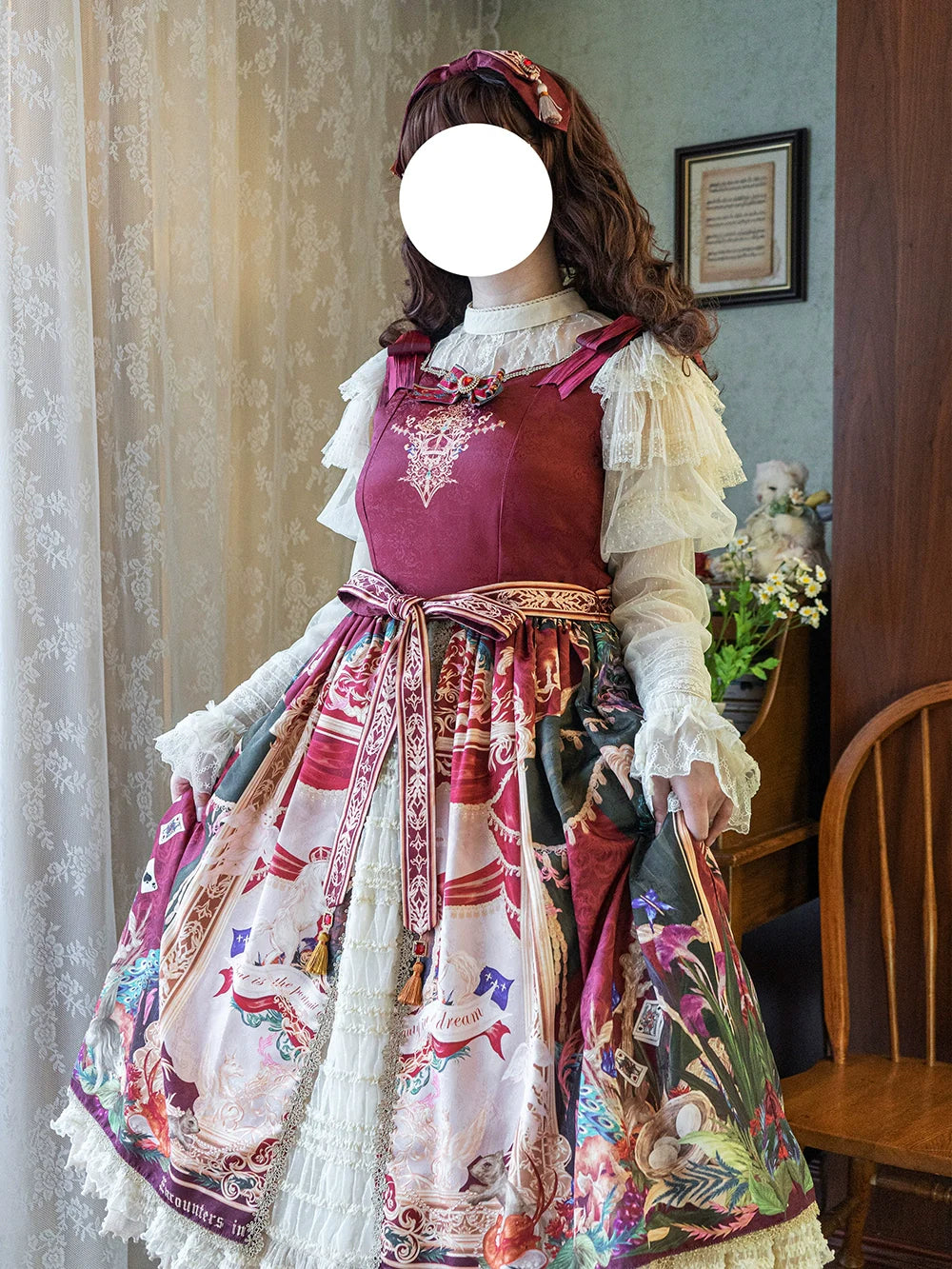 Miss Point - Kaleidoscope - Classical Lolita Shirt Dot Gauze Detachable Puff Sleeve Blouse Customized