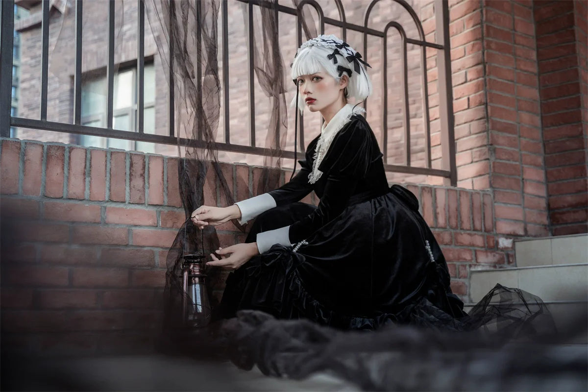 Sweet Date - Halloween Gothic Lolita OP Dress Princess Winter Dress