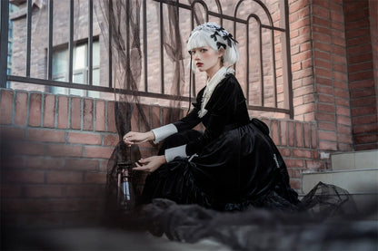 Sweet Date - Halloween Gothic Lolita OP Dress Princess Winter Dress