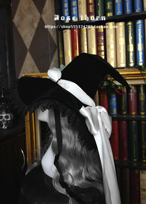 Rose Thorn - Holy Cross - 12 Colors Lolita Halloween Witch Hat