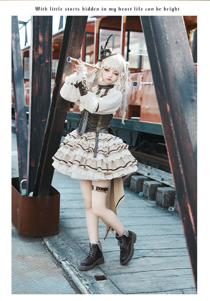 Sakurahime - Time Sand Rear - Punk Lolita OP Cute Daily Lolita Dress