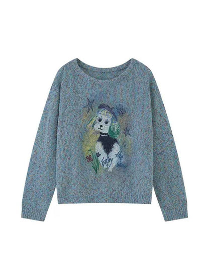 Dog print sweater【s0000009642】