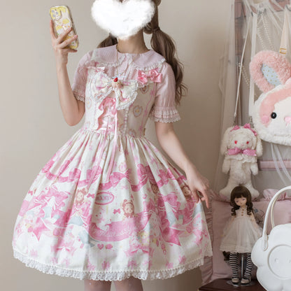MIST - Kawaii Lolita Plaid Blouse With Cat Ear Peter Pan Collar