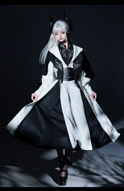 Morning mist and warbler - Dragon Scale - Gothic Lolita Jumper Dress Goth Coat