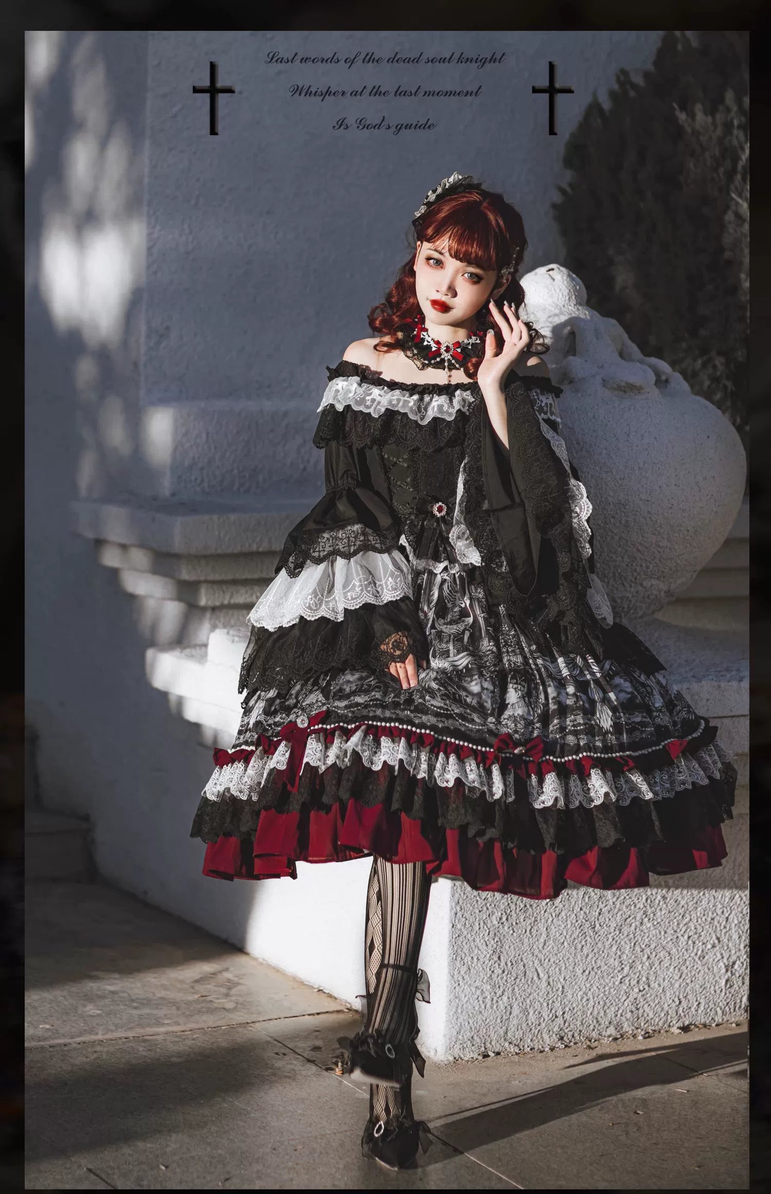Alice in Wonderland - Undead Rider - Gothic Lolita OP Dress Winter Princess Sleeve Dress