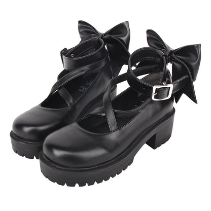 Angelic Imprint - Punk Lolita Black Platform Shoes