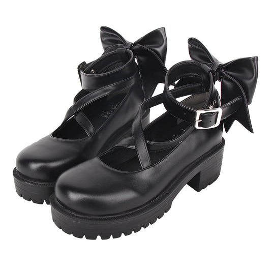 Angelic Imprint - Punk Lolita Black Platform Shoes