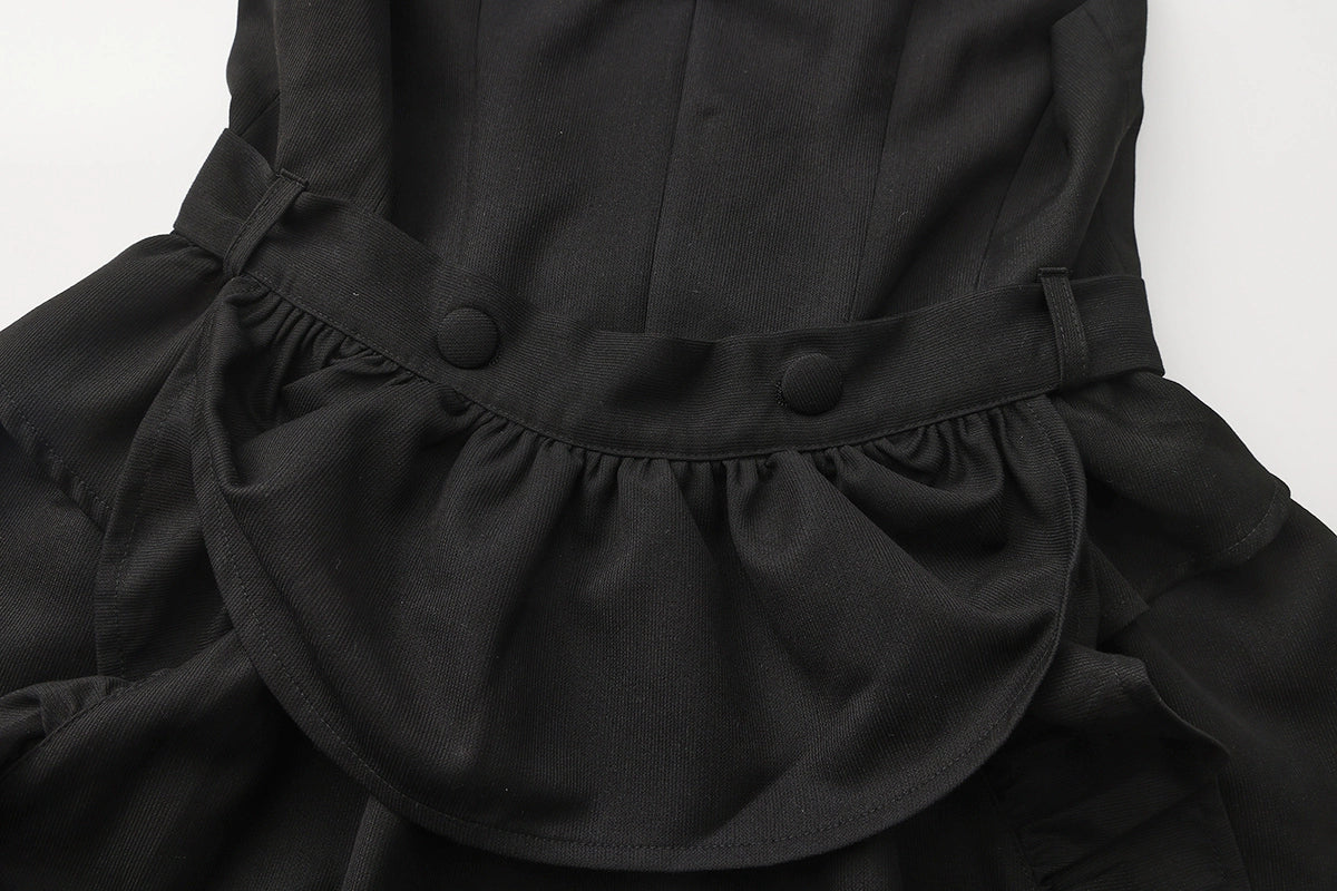 Immortal Thorn - Silent Agent - Ouji Lolita Black Vest Coat