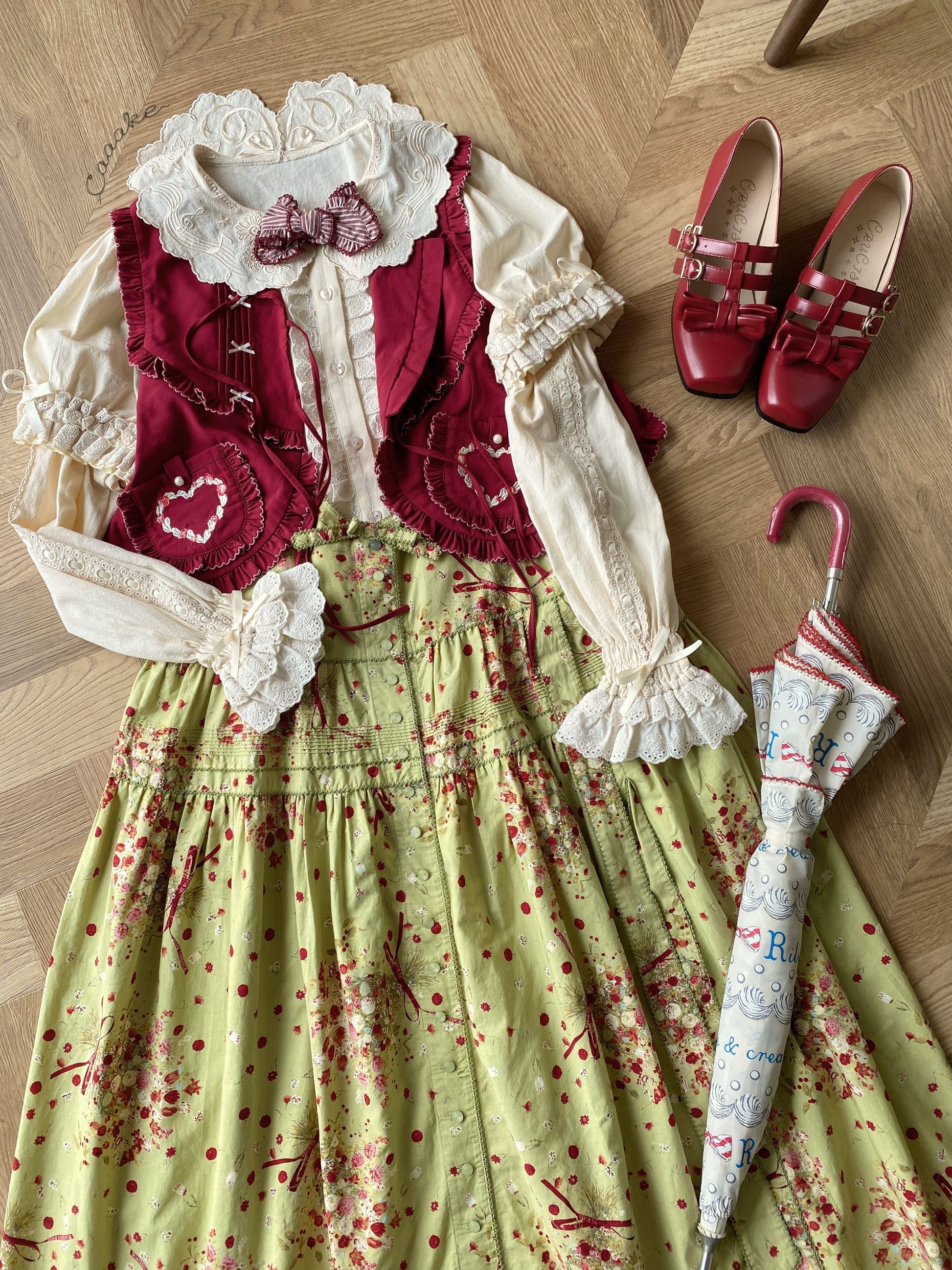 Flower Banquet - Kawaii Lolita Cotton Bunny Embroidery Blouse