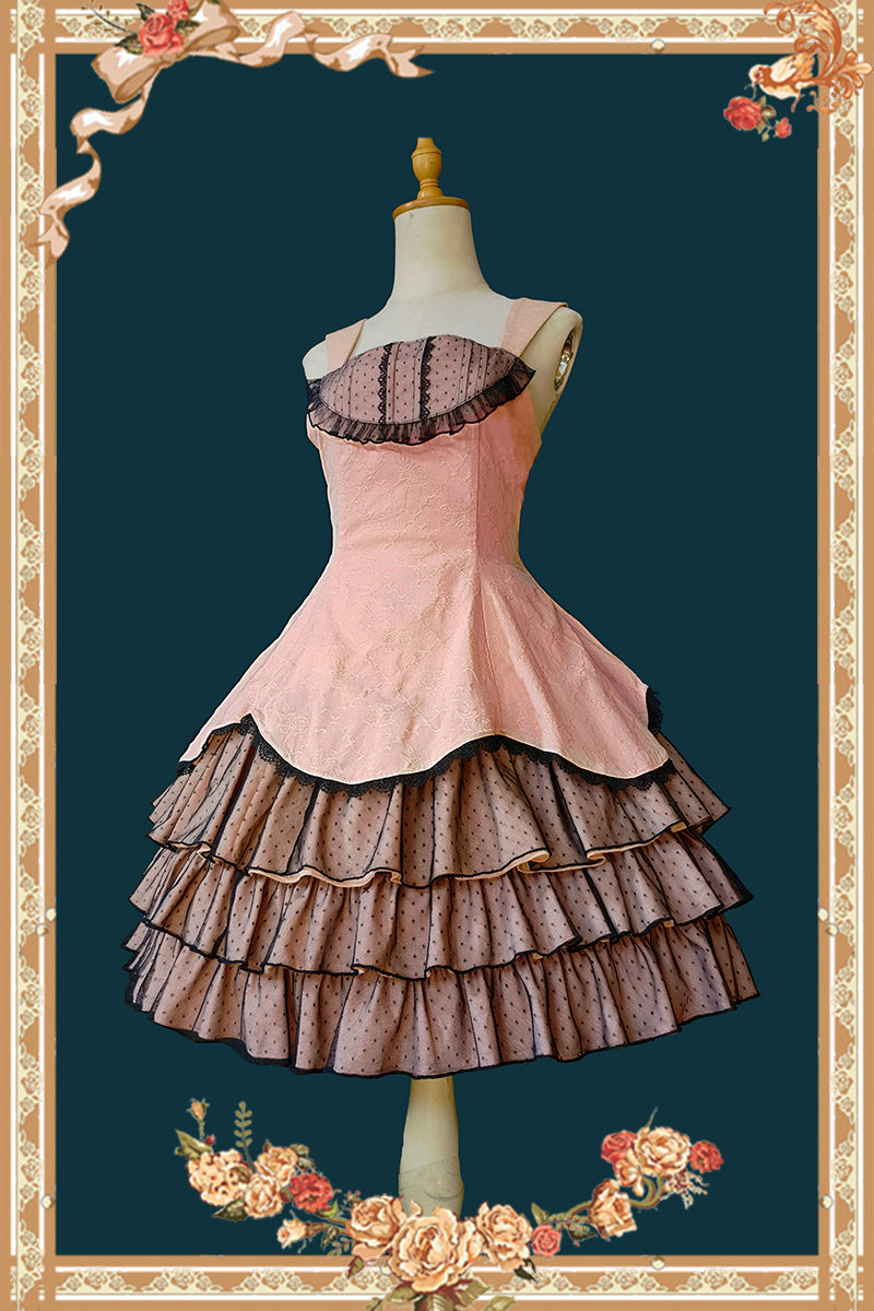 Infanta - Waltz - Classic Lolita JSK Tiered Dress with Bunny Ear Blouse