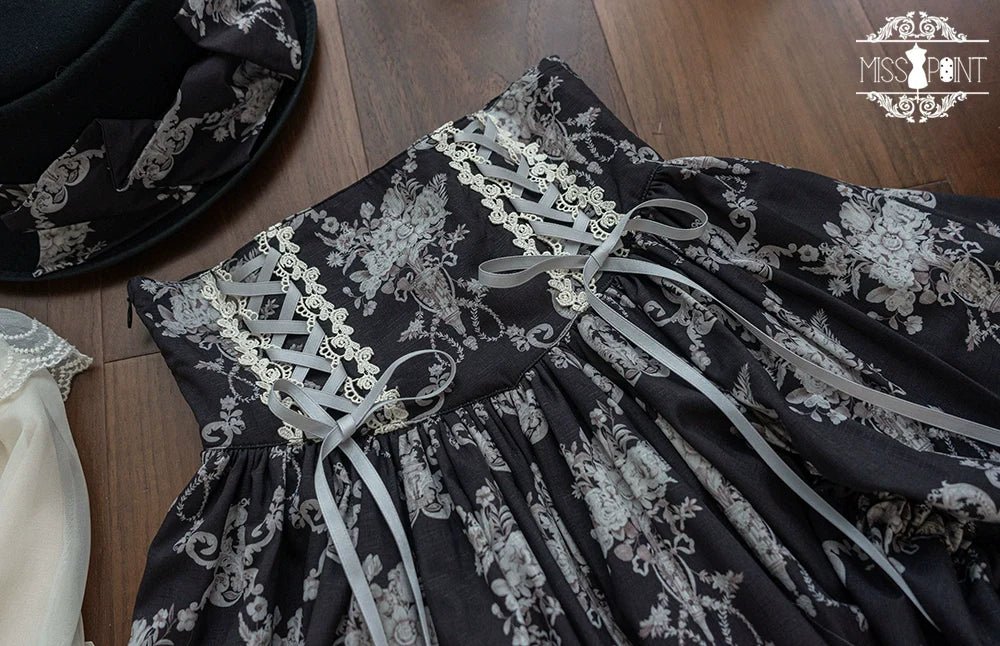 Miss Point - Customized Vintage Lolita Skirt Elegant Pullover Fishbone SK